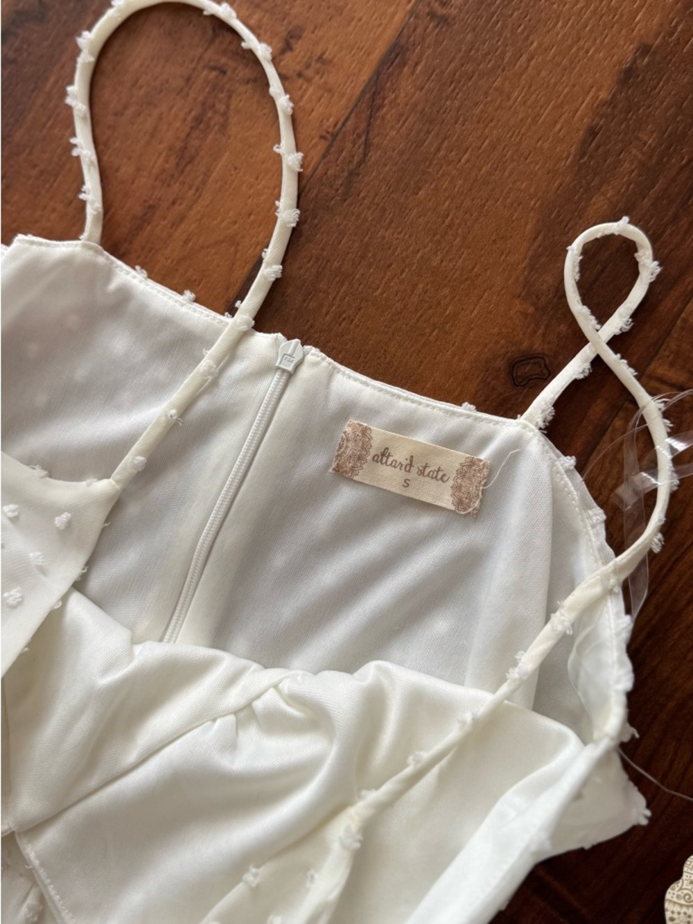 Altar'd State White Swiss Dot Tiered Mini Dress Womens Small NWT RARE - Picture 3 of 5
